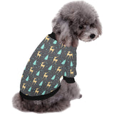 Deers star tree pattern All Over Print Pet Dog Round Neck Fuzzy Shirt
