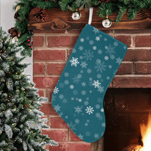 Snowflake pattern dark background Christmas Stocking