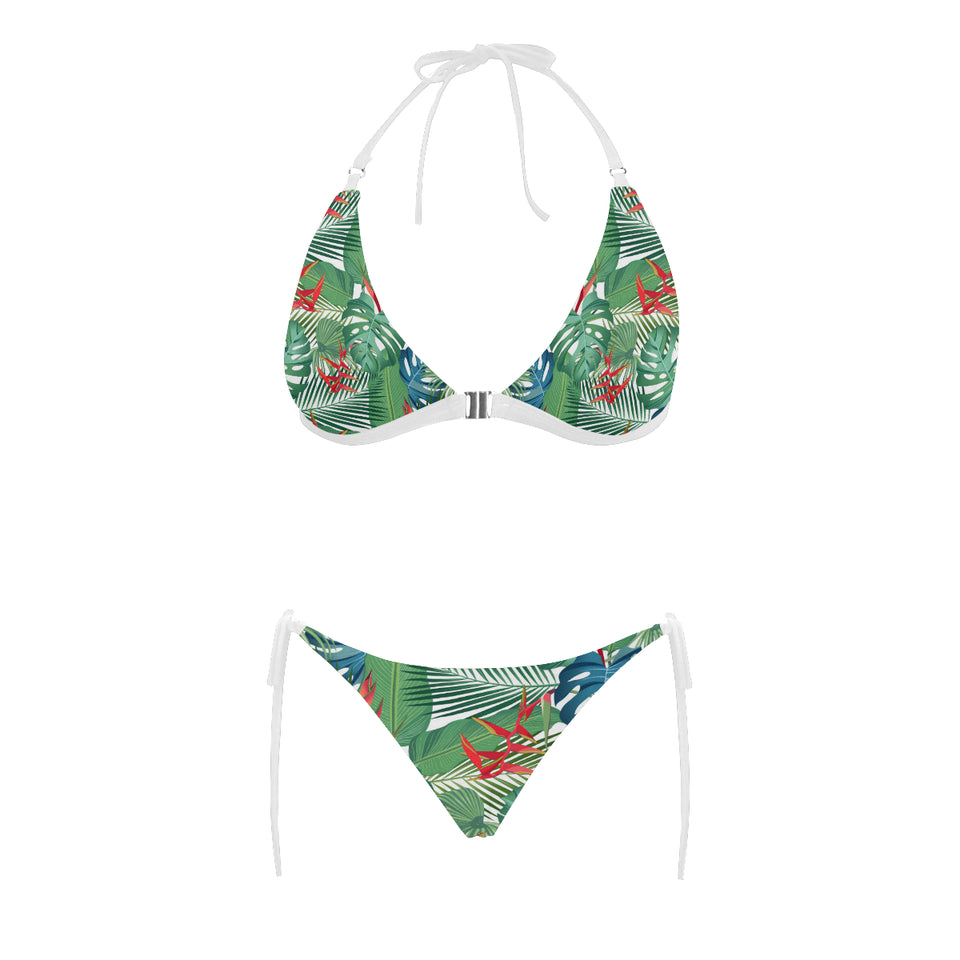 heliconia palm and monstera  leaves pattern Sexy Bikinis Two-Piece Swimsuits