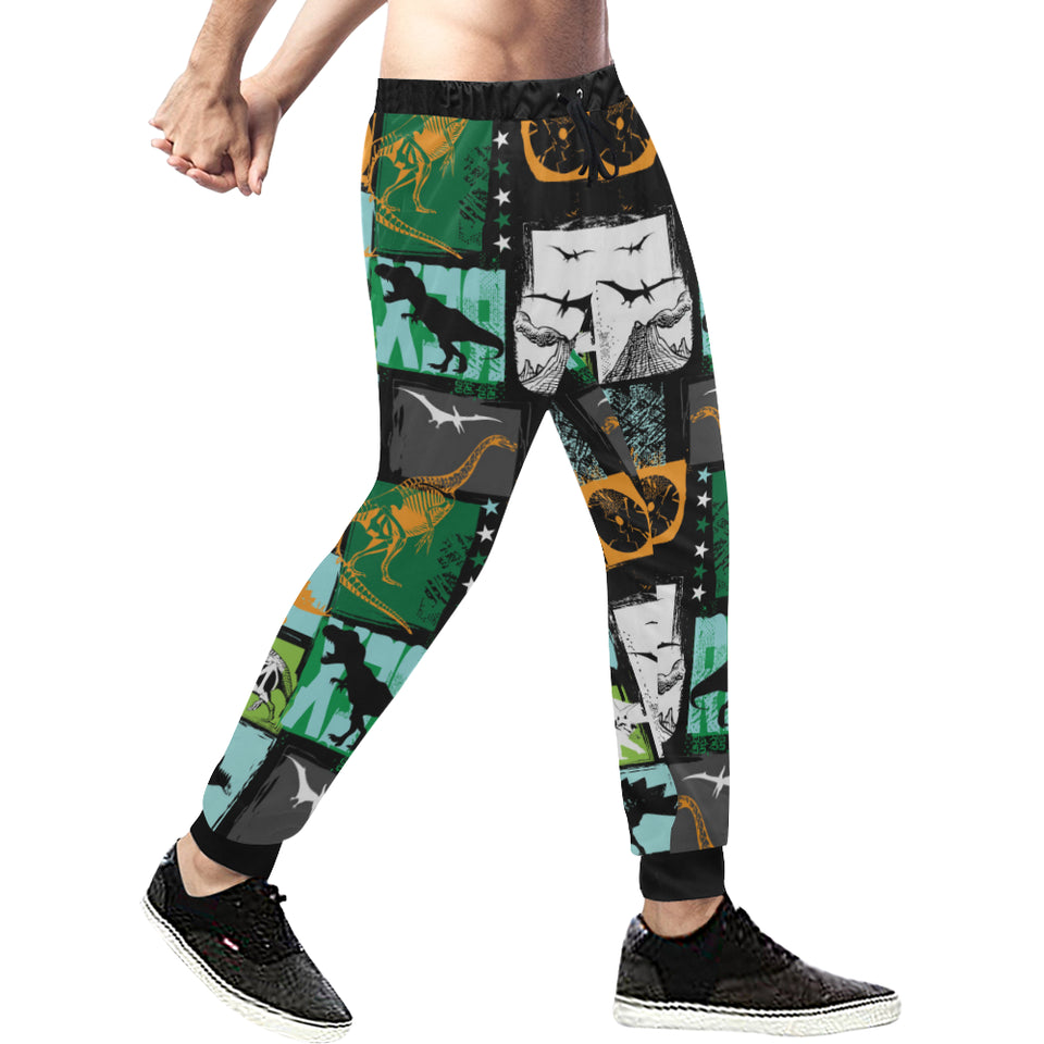 dinosaurs print pattern Unisex Casual Sweatpants