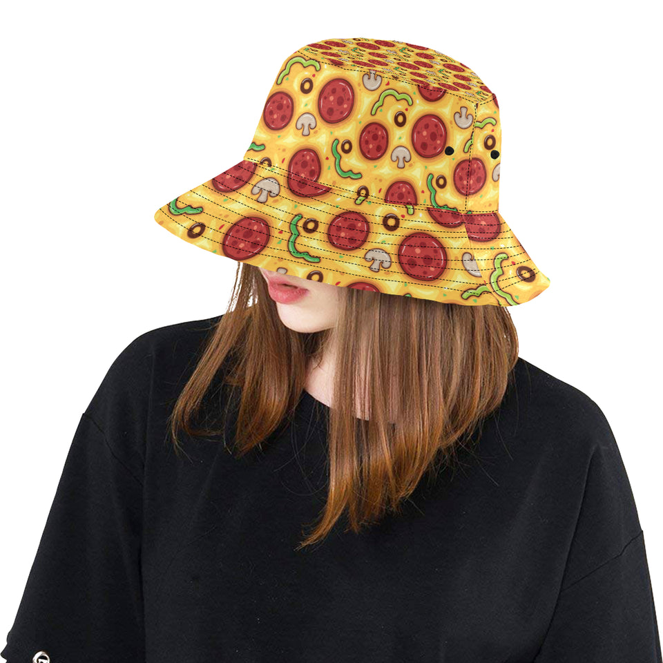 Pizza texture pattern Unisex Bucket Hat