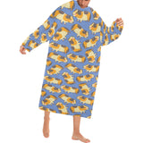 Guinea Pig Pattern Print Design 02 Blanket Robe with Sleeves