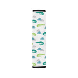 watercolor crocodile pattern Car Seat Belt Cover