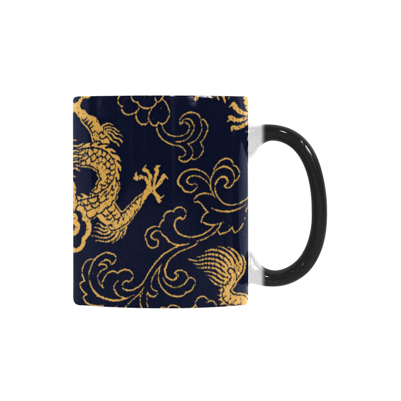 Gold dragon pattern Morphing Mug Heat Changing Mug