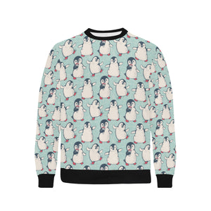 Cute Penguin pattern Men's Crew Neck Sweatshirt