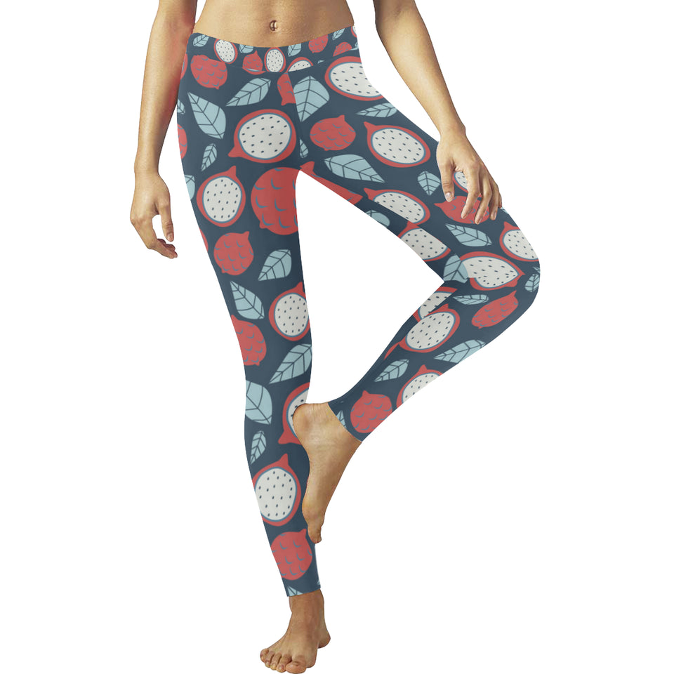 dragon fruits dark blue background Women's Legging Fulfilled In US