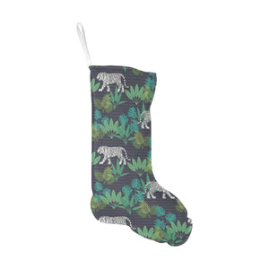 white bengal tigers tropical plant Christmas Stocking