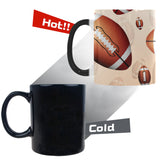 American football ball design pattern Morphing Mug Heat Changing Mug