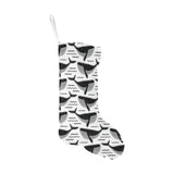 Black whale pattern Christmas Stocking