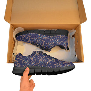 Eggplant Pattern Print Design 04 Men's Breathable Sneakers ( Model 055)