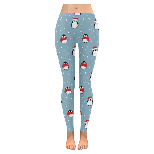 Cute penguin christmas snow pattern Women's Legging Fulfilled In US