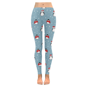 Cute penguin christmas snow pattern Women's Legging Fulfilled In US