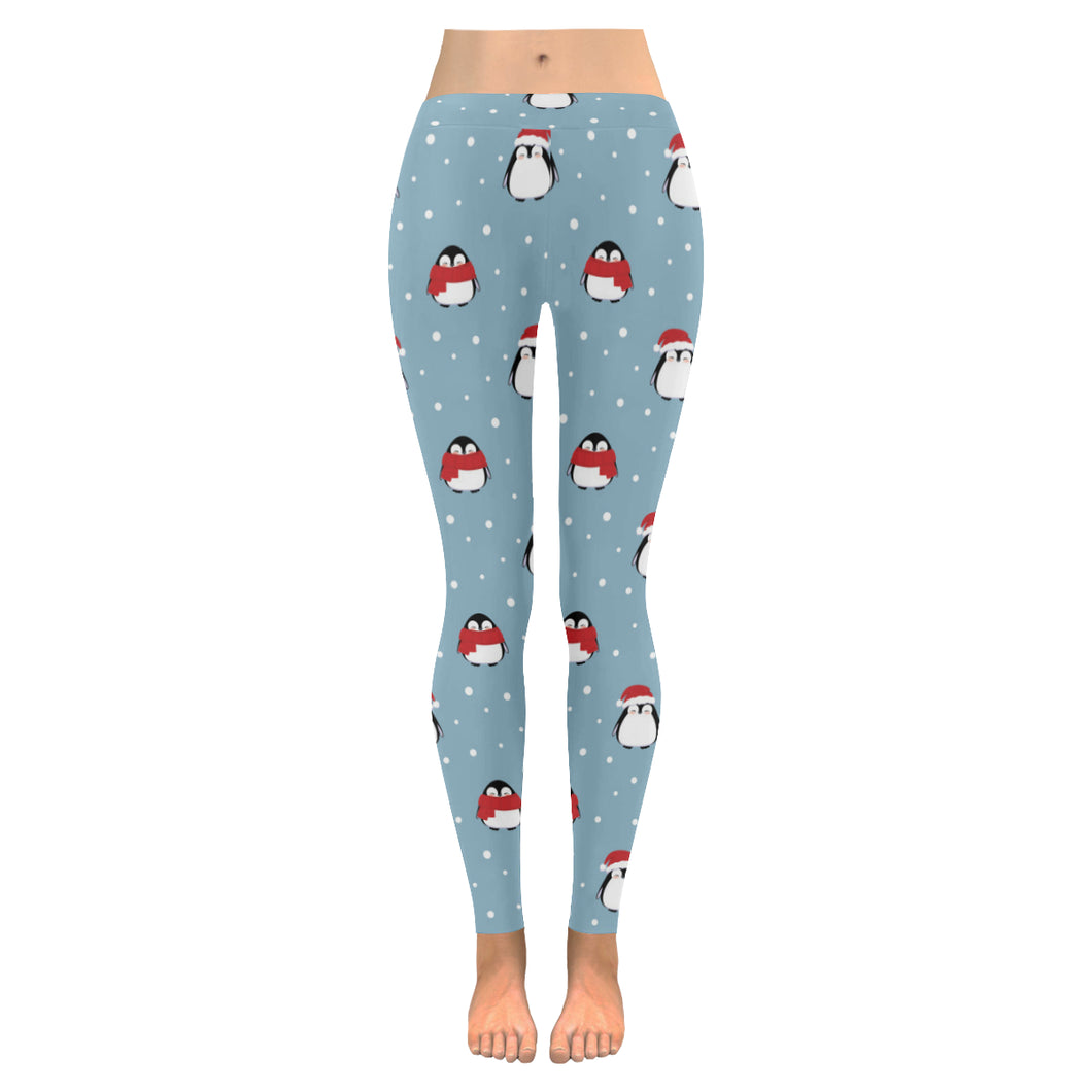 Cute penguin christmas snow pattern Women's Legging Fulfilled In US