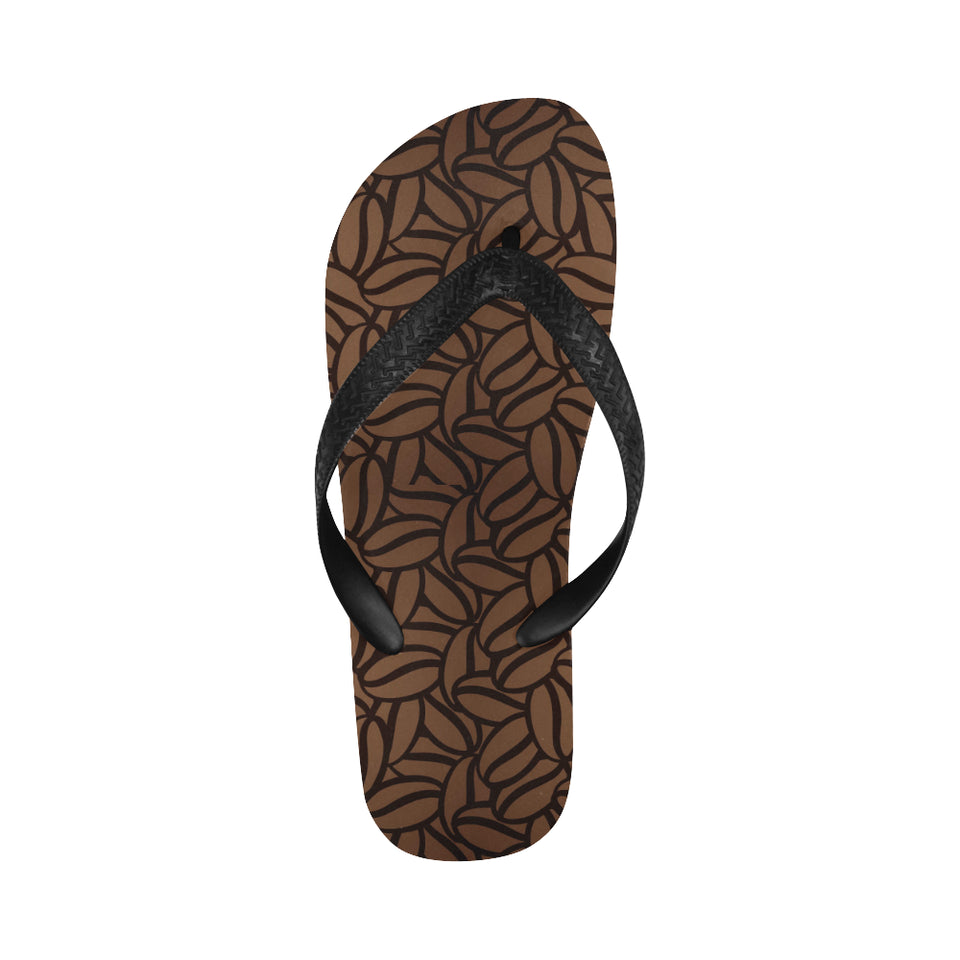 coffee bean pattern Unisex Flip Flops