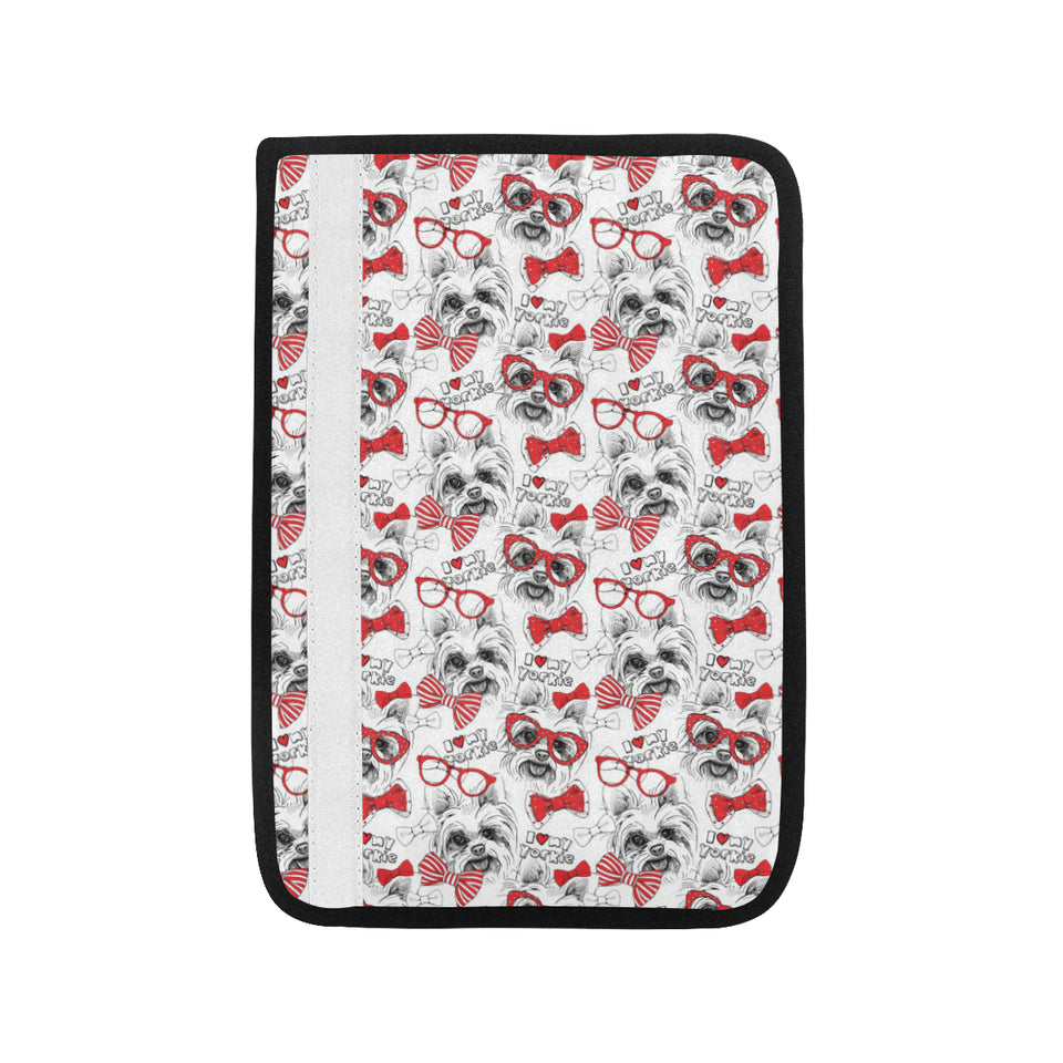 Yorkshire Terrier Pattern Print Design 04 Car Seat Belt Cover