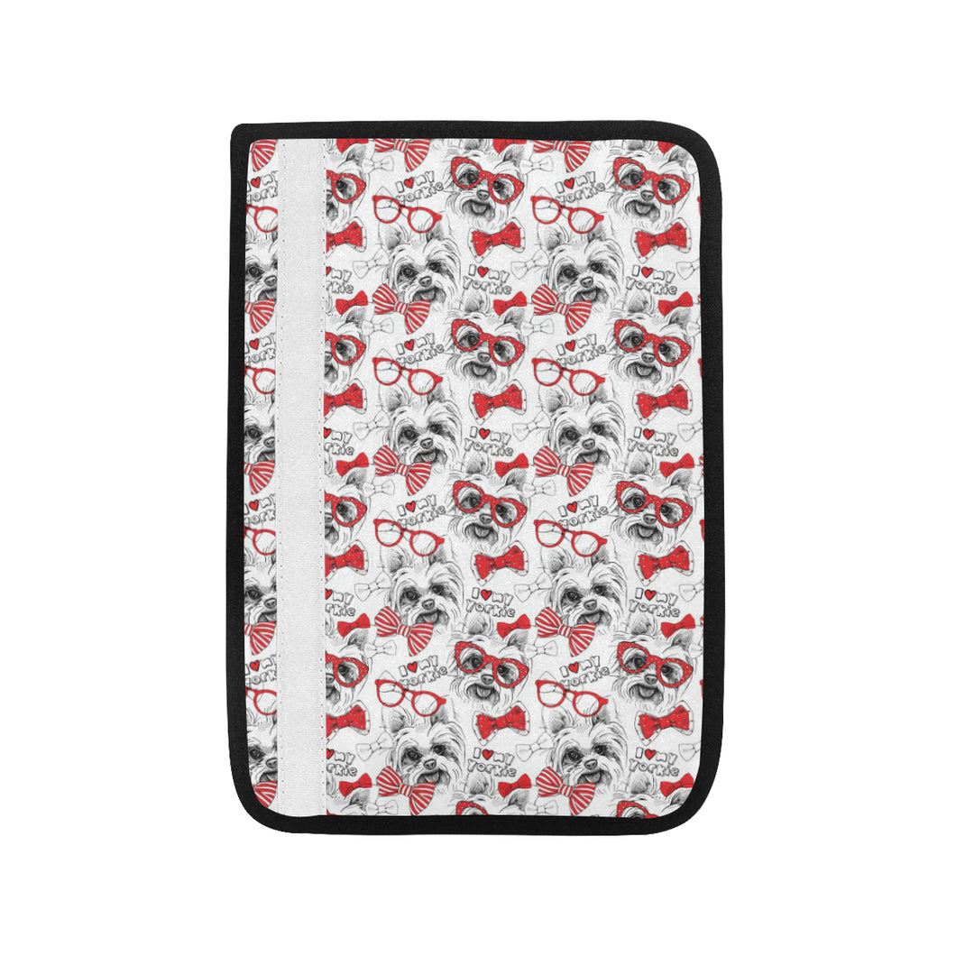 Yorkshire Terrier Pattern Print Design 04 Car Seat Belt Cover