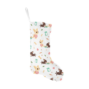 Cute Chihuahua puppie pattern Christmas Stocking