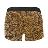 cacao beans tribal polynesian pattern background Men's All Over Print Boxer Briefs Men's Underwear