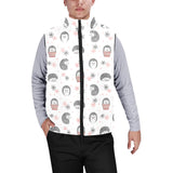 Hedgehog Pattern Print Design 02 Men's Padded Vest