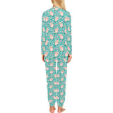 Pig Pattern Print Design 01 Women's All Over Print Pajama Set