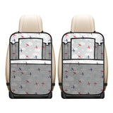 Airplane cloud grey background Car Seat Back Organizer