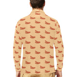 Sausage Pattern Print Design 03 Men's Long Sleeve Polo Shirt