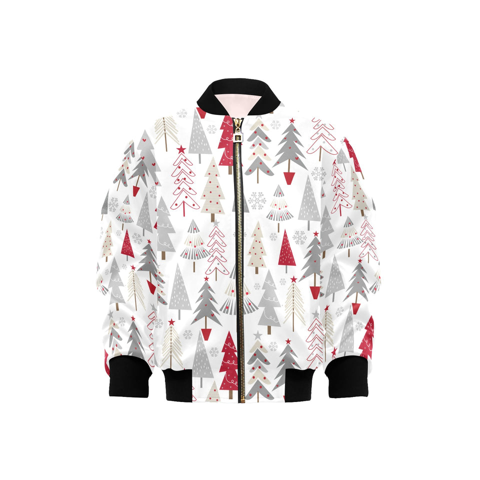 Cute Christmas tree pattern Kids' Boys' Girls' Bomber Jacket