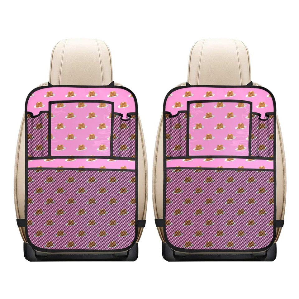 Pancake Pattern Print Design 04 Car Seat Back Organizer