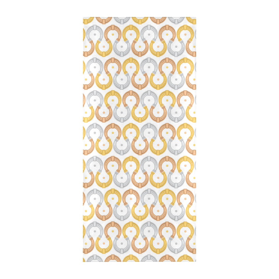 Horseshoes Pattern Print Design 03 Beach Towel
