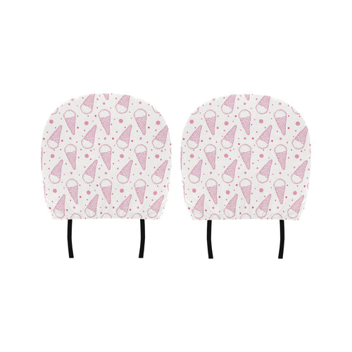 Hand drawn ice cream pattern Car Headrest Cover