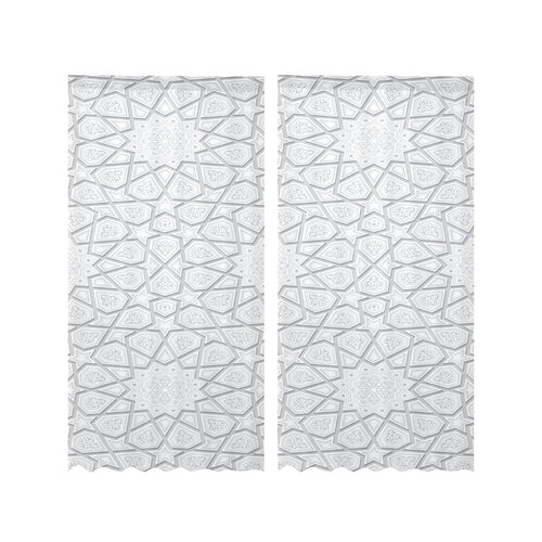 arabic star pattern Gauze Curtain