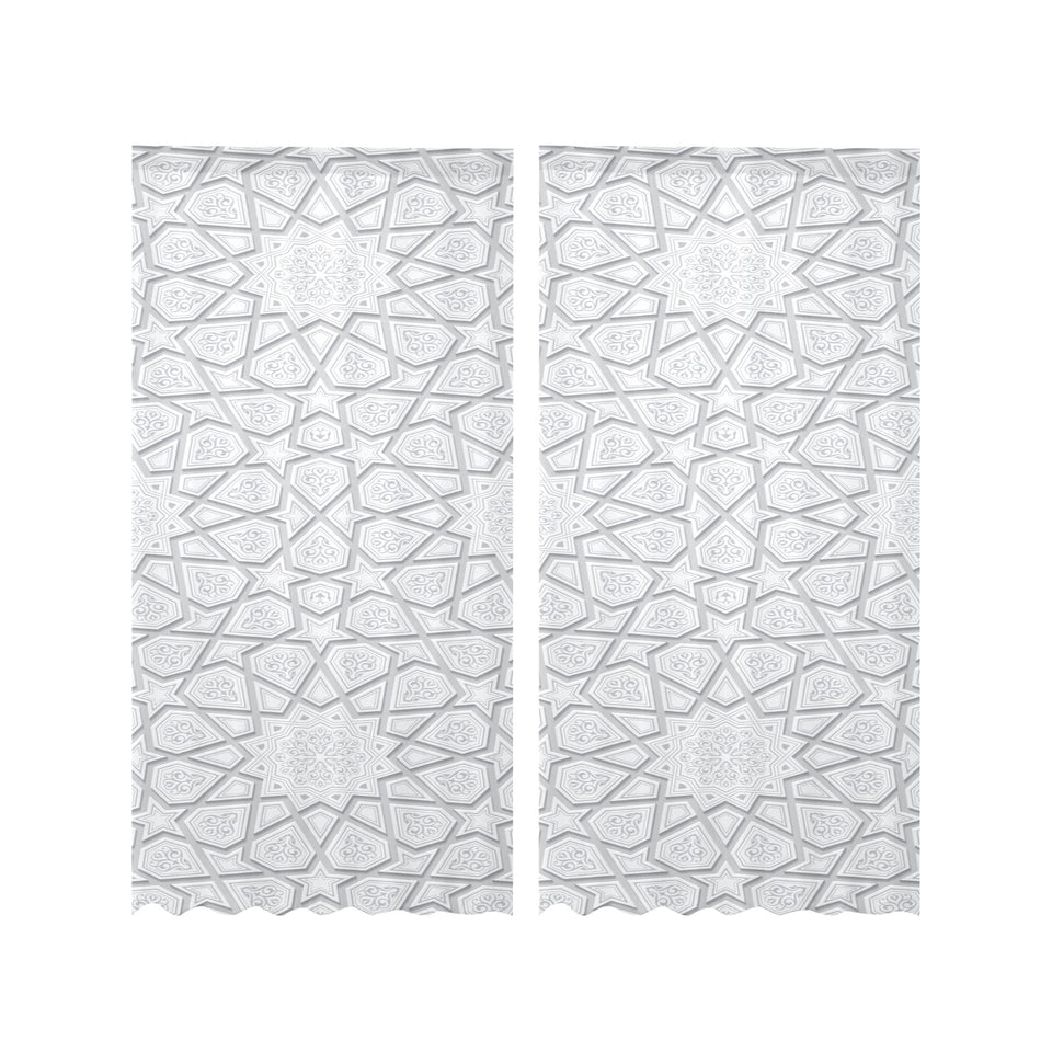 arabic star pattern Gauze Curtain