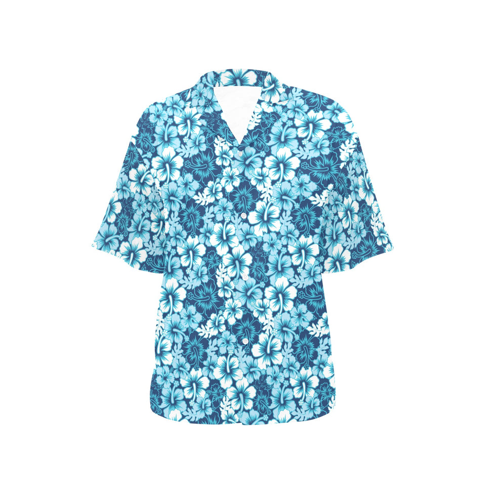Hibiscus Pattern Print Design 03 Women's All Over Print Hawaiian Shirt