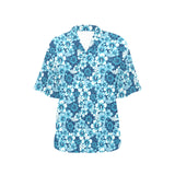 Hibiscus Pattern Print Design 03 Women's All Over Print Hawaiian Shirt