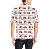 Camper Van Pattern Print Design 01 Men's All Over Print Polo Shirt