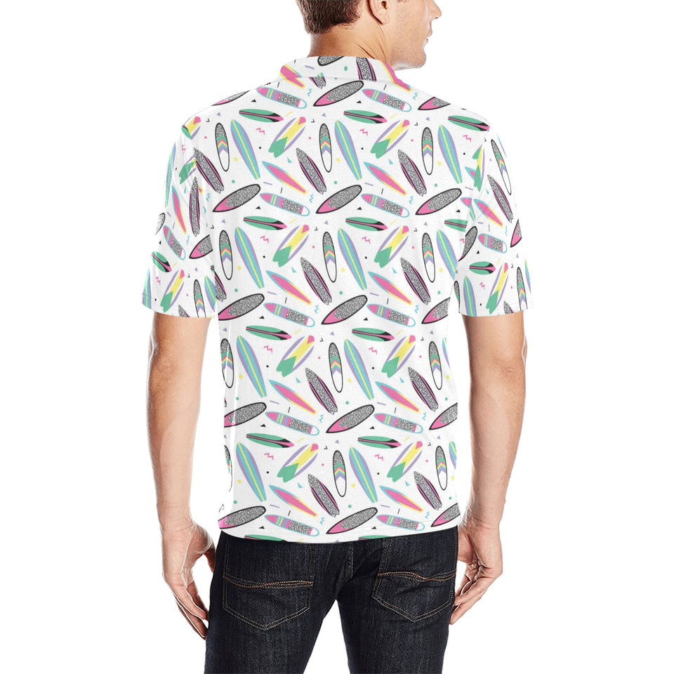 Surfboard Pattern Print Design 04 Men's All Over Print Polo Shirt