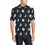 Moon star pattern Men's All Over Print Polo Shirt