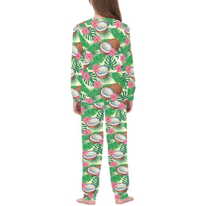 Coconut Pattern Print Design 01 Kids' Boys' Girls' All Over Print Pajama Set