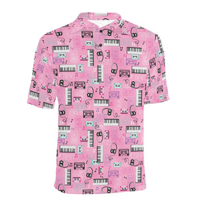 Piano Pattern Print Design 01 Men's All Over Print Polo Shirt