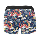 Blue red dragon cloud pattern Men's All Over Print Boxer Briefs Men's Underwear