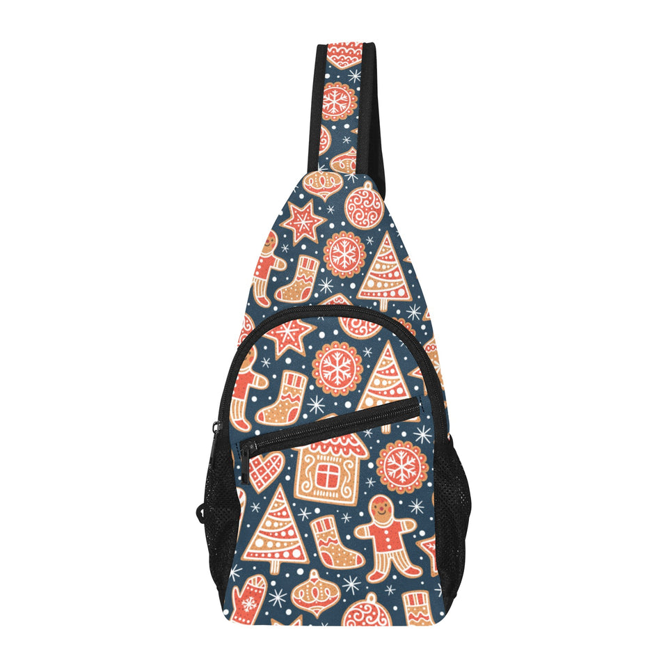 Christmas gingerbread cookie pattern All Over Print Chest Bag
