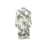Monkey sloth lemur palm trees pattern Men's Long Sleeve Belted Night Robe