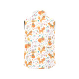 cute tribal fox pattern Women's Padded Vest