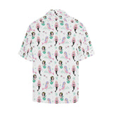 cute mermaid dolphin fish starfish pattern Men's All Over Print Hawaiian Shirt