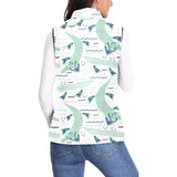 Crocodile diver pattern Women's Padded Vest