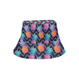 Pineapples pattern zigzag background Unisex Bucket Hat
