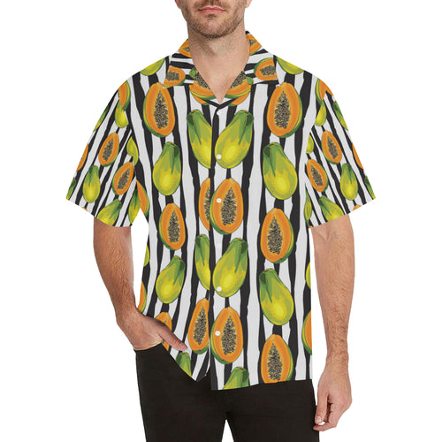 papaya design pattern Men's All Over Print Hawaiian Shirt