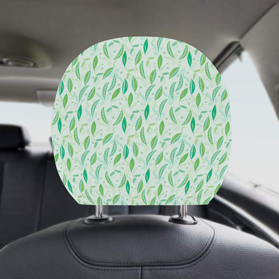 Green Peas Pattern Print Design 01 Car Headrest Cover