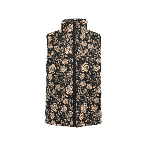 Rose Pattern Print Design 04 Men's Padded Vest