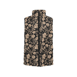 Rose Pattern Print Design 04 Men's Padded Vest